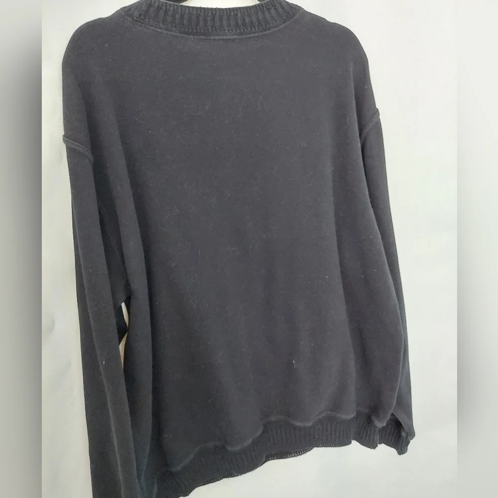 Vintage Carlo Colucci Men's Black and Red Sweater Size XXL
